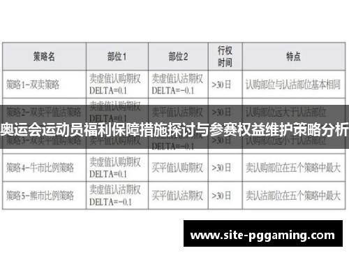 奥运会运动员福利保障措施探讨与参赛权益维护策略分析