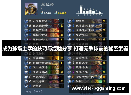 成为球场主宰的技巧与经验分享 打造无敌球霸的秘密武器